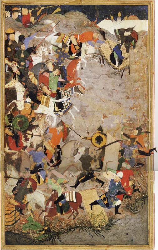 Sharafuddin Yazdi Fighting on the Banks of the Oxus oil painting image